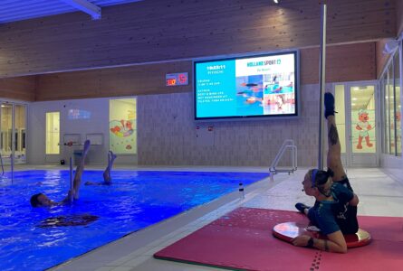 Vader en dochter sporten samen in De Beeck